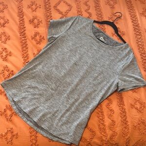 Gray Striped Women's Top